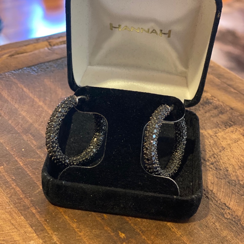 Black fashion hoops